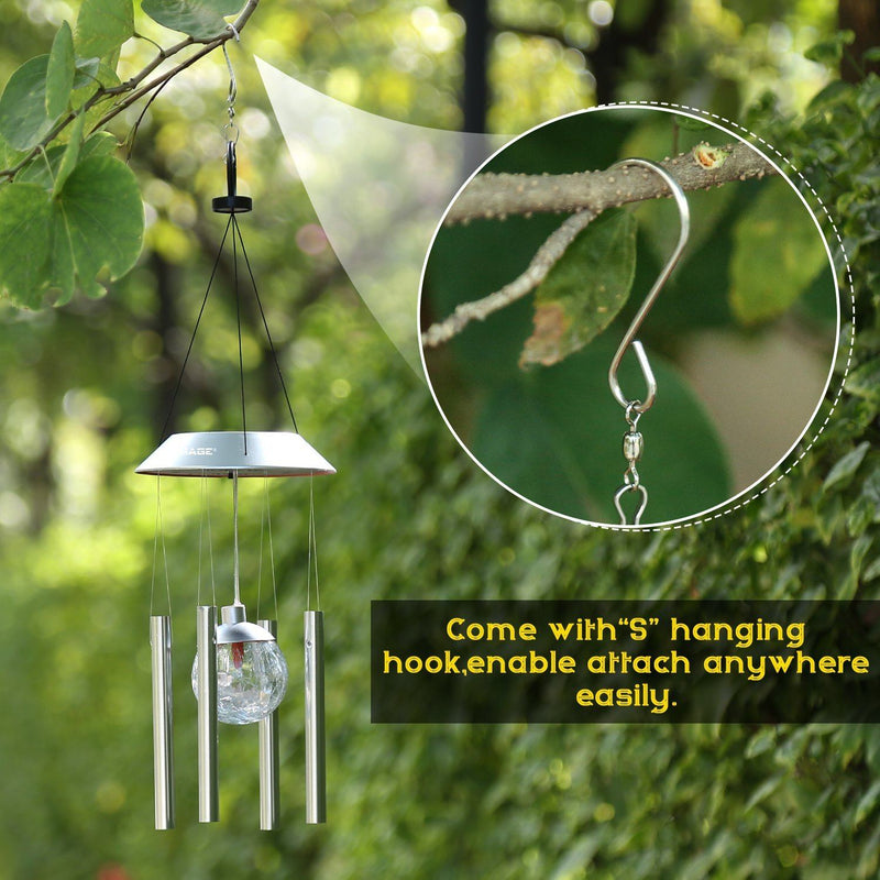 Solar Wind Chimes Color Changing LED Light String & Fairy Lights - DailySale