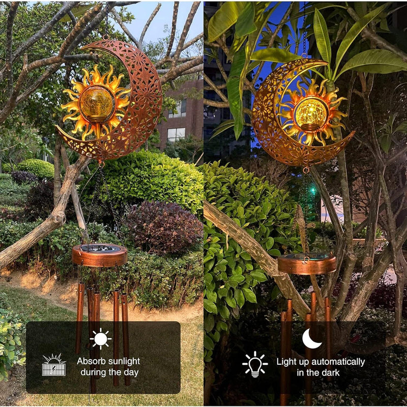 Solar Wind Chimes Garden Decorative Wind Chime Light Garden & Patio - DailySale