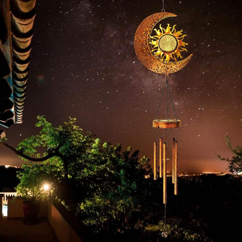 Solar Wind Chimes Garden Decorative Wind Chime Light Garden & Patio - DailySale