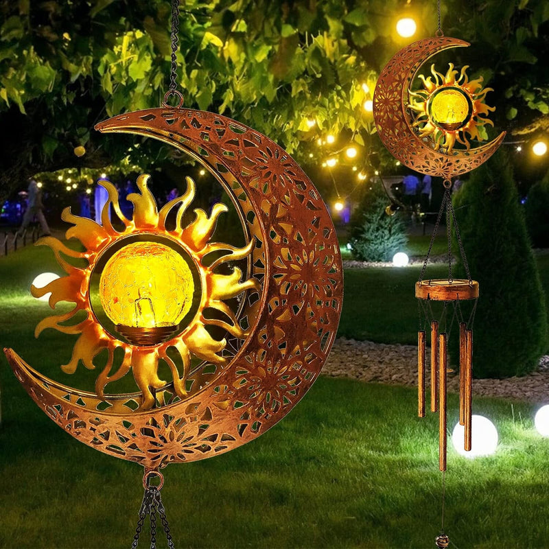 Solar Wind Chimes Garden Decorative Wind Chime Light Garden & Patio - DailySale