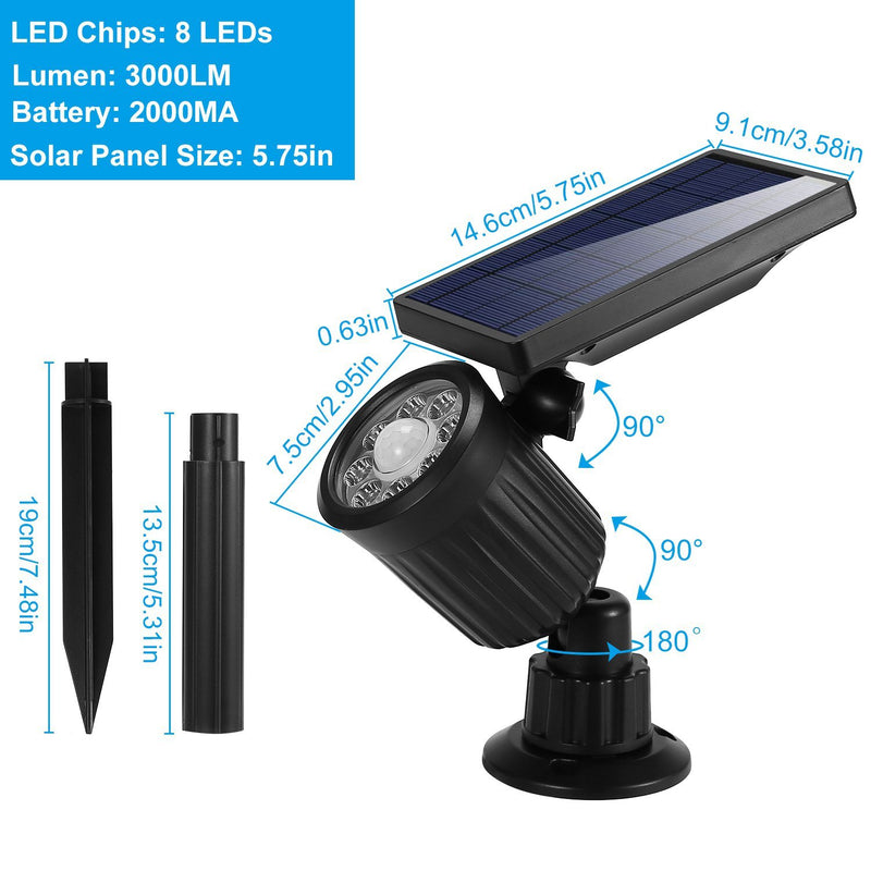 Solarek Lights Outdoor Solar Powered LED Spotlights Outdoor Lighting - DailySale