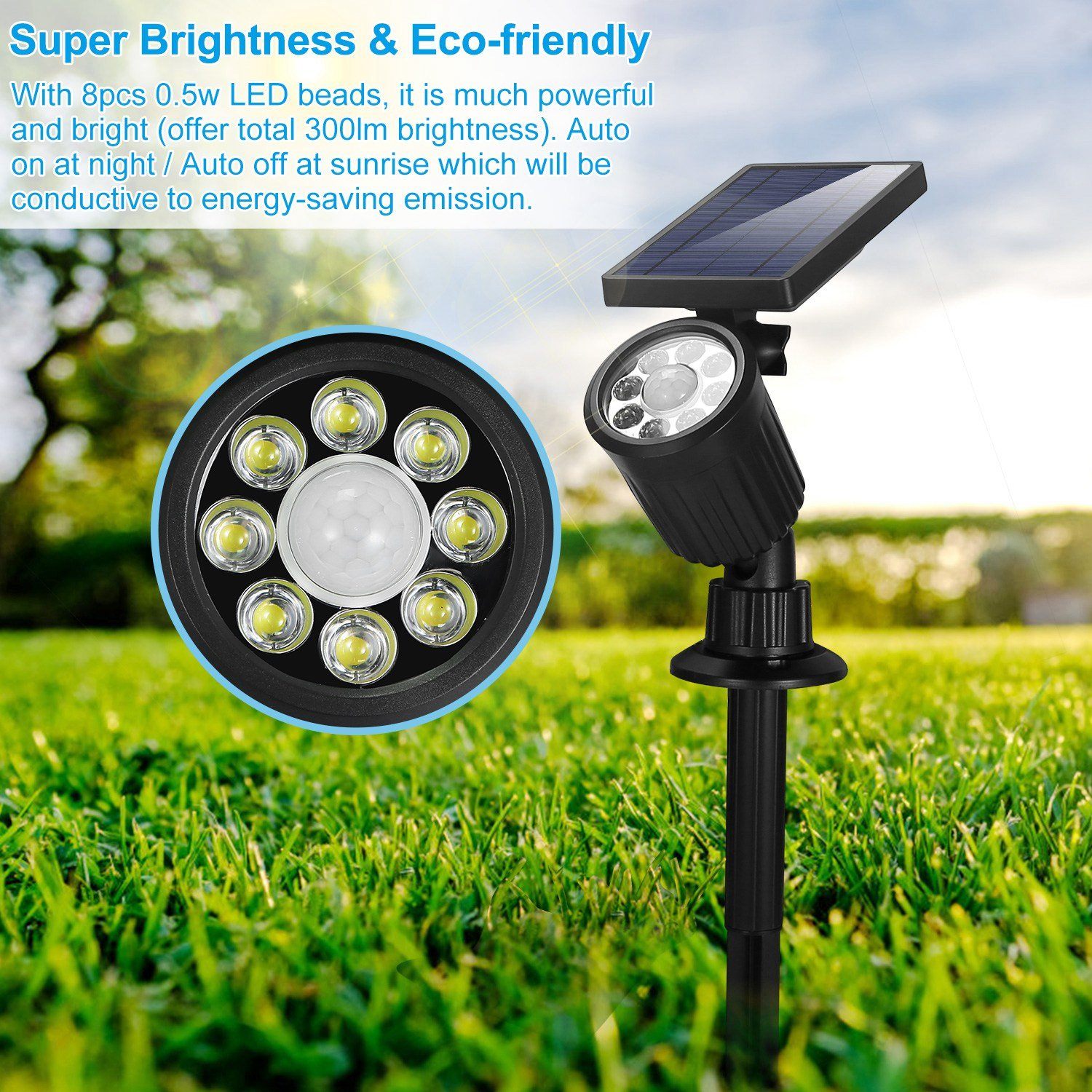 Solarek Lights Outdoor Solar Powered LED Spotlights Outdoor Lighting - DailySale