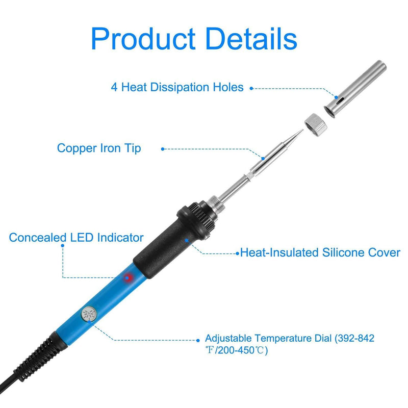 Soldering Iron 110V/60W Adjustable Temperature Home Improvement - DailySale