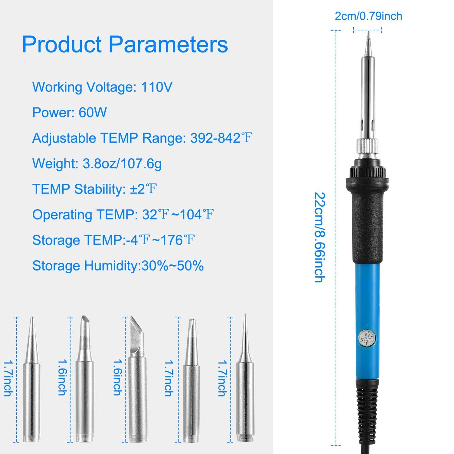 Soldering Iron 110V/60W Adjustable Temperature Home Improvement - DailySale