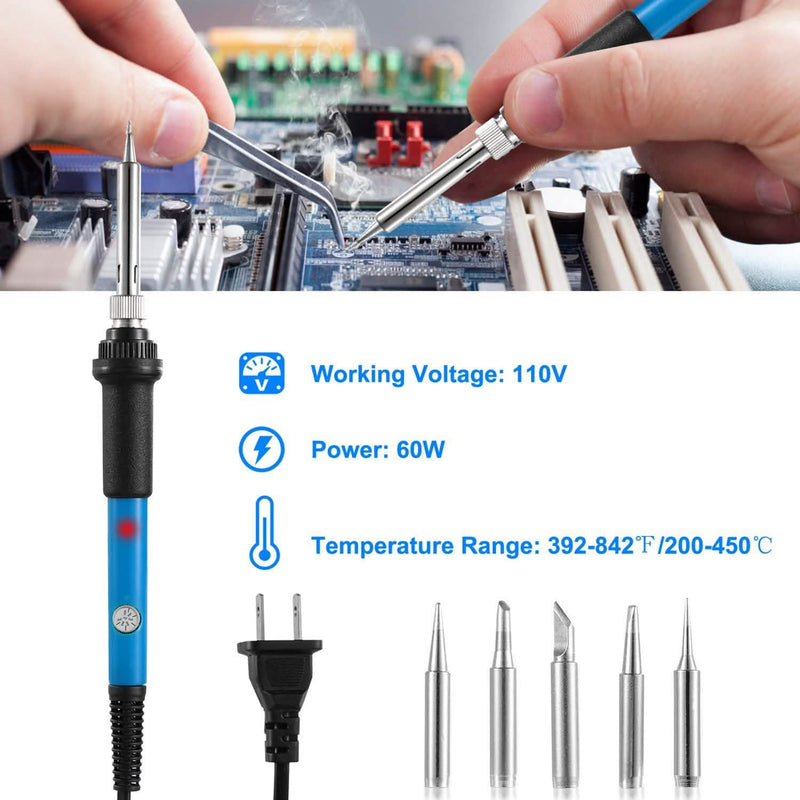 Soldering Iron 110V/60W Adjustable Temperature Home Improvement - DailySale