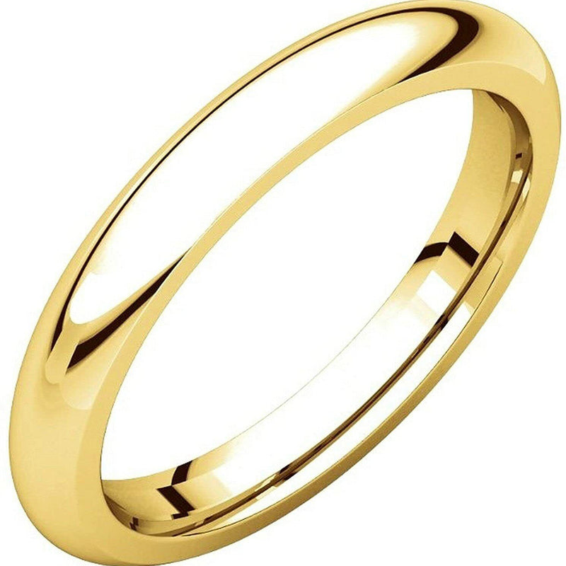Solid 14K Yellow Gold 3mm Comfort Fit Wedding Band Ring Rings 5 - DailySale