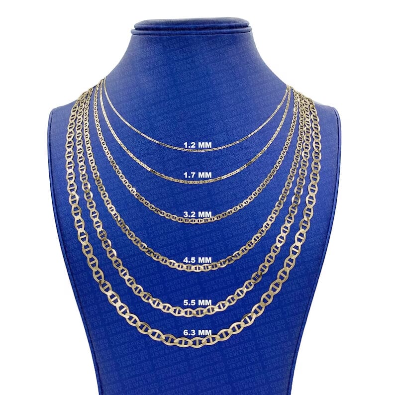 Solid 14K Yellow Gold Mariner Link Chain Necklace Necklaces - DailySale