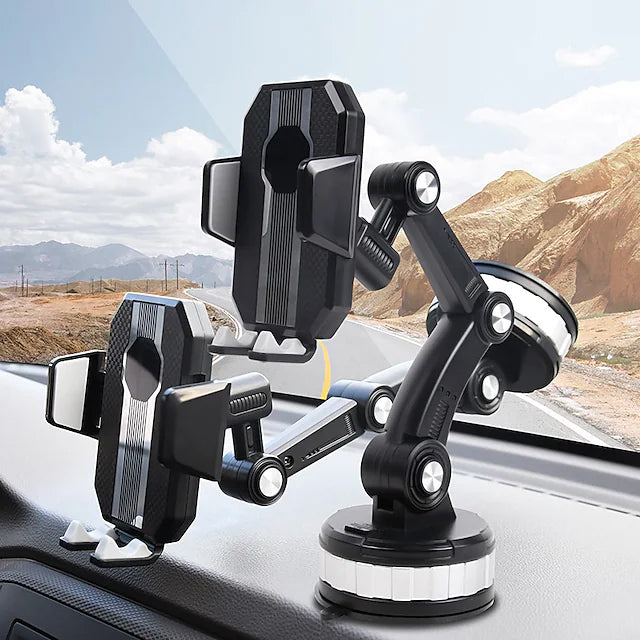 Solid & Durable Car Phone Holder Mount for Dashboard Windshield Long Arm Strong Suction Cell Phone Car Mount Automotive - DailySale