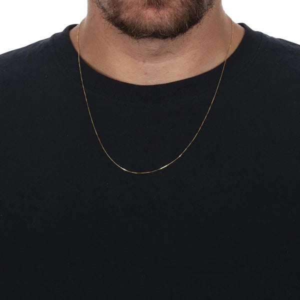 Solid Genuine 10K Gold Box Chain Necklaces - DailySale