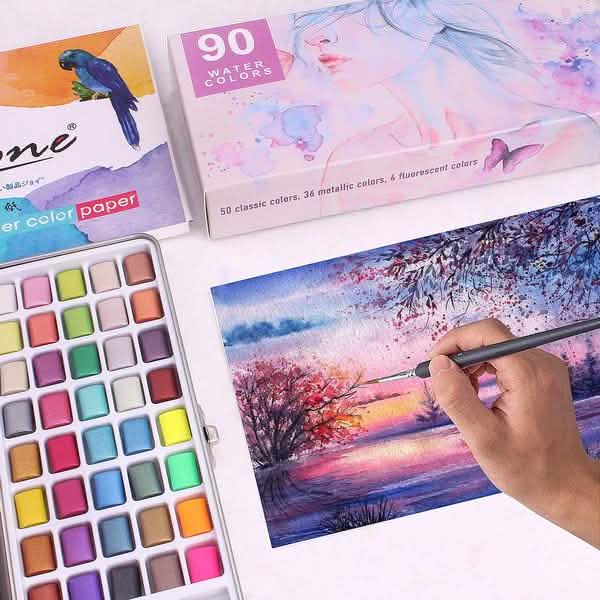 Solid Watercolor Pigment Set Everything Else - DailySale