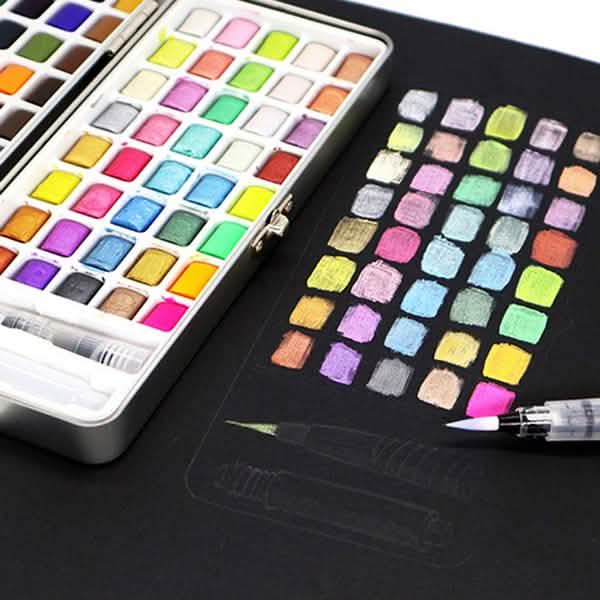 Solid Watercolor Pigment Set Everything Else - DailySale
