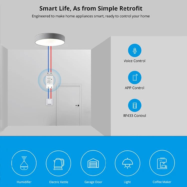 SONOFF BASICR2 WIFI Wireless Smart Switch Remote Control Socket APP Timer Everything Else - DailySale