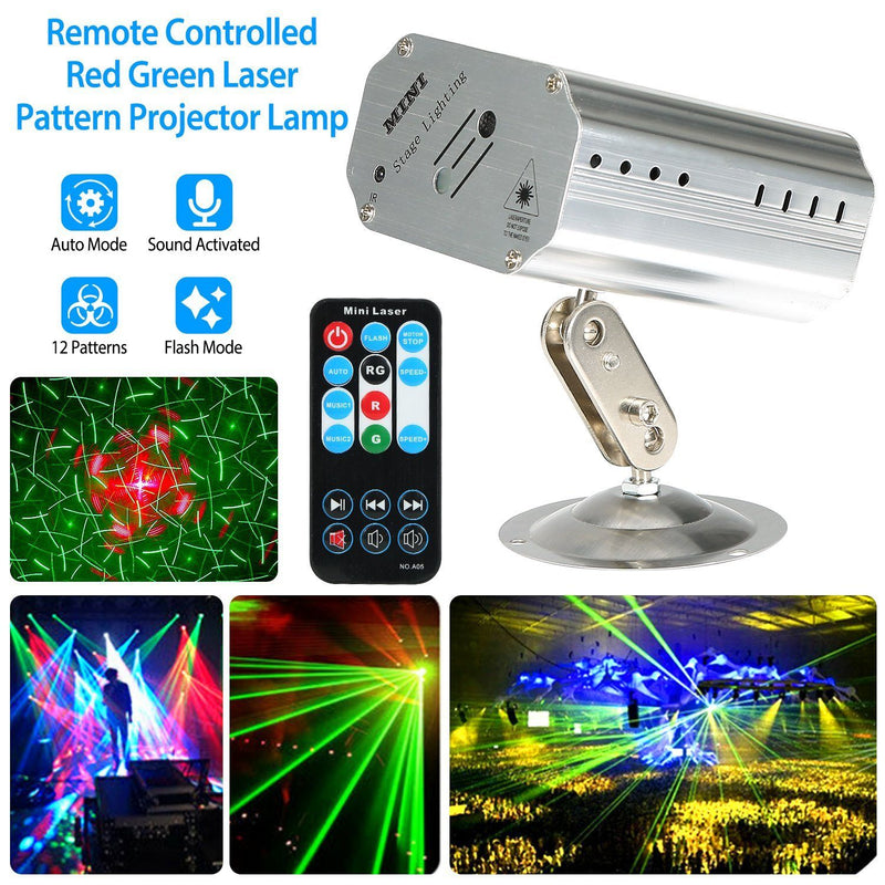 Sound Activated LED Projected Laser Patterns Indoor Lighting - DailySale
