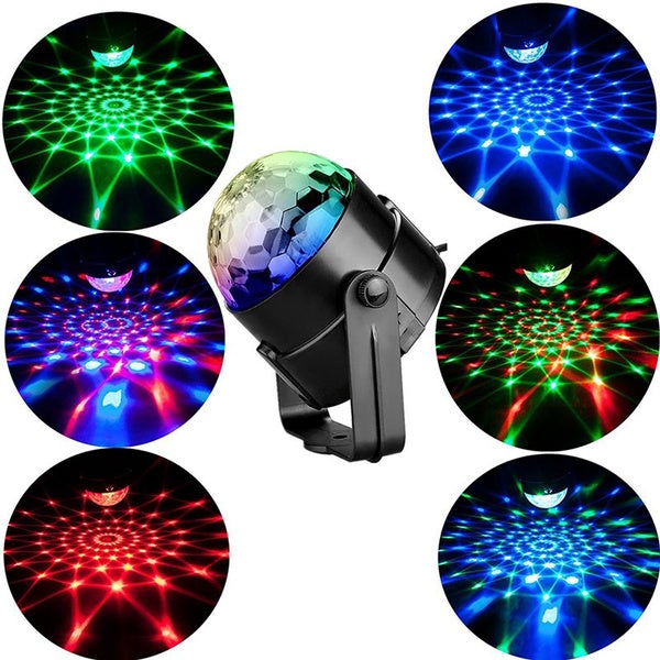 Sound Activated Rotating Disco Ball Party Lights Strobe Light Indoor Lighting - DailySale