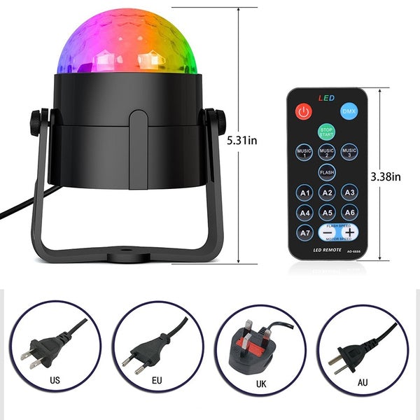 Sound Activated Rotating Disco Ball Party Lights Strobe Light Indoor Lighting - DailySale