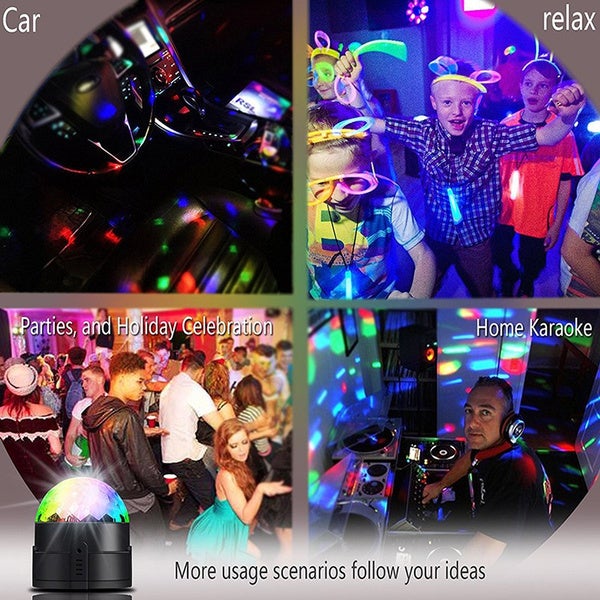 Sound Activated Rotating Disco Ball Party Lights Strobe Light Indoor Lighting - DailySale