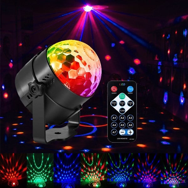 Sound Activated Rotating Disco Ball Party Lights Strobe Light Indoor Lighting - DailySale