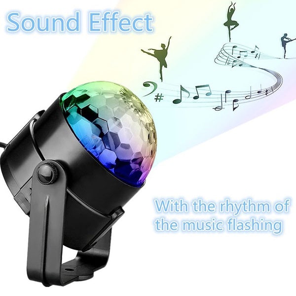 Sound Activated Rotating Disco Ball Party Lights Strobe Light Indoor Lighting - DailySale