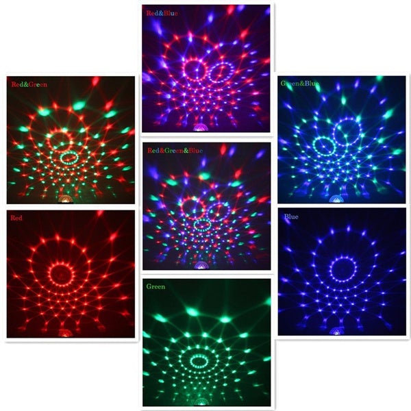 Sound Activated Rotating Disco Ball Party Lights Strobe Light Indoor Lighting - DailySale