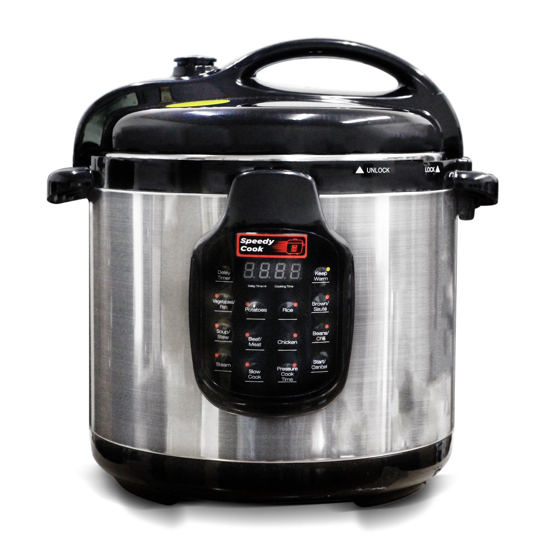 Speedy Cook SC6BLKC 6-Quart Stainless Steel Pressure Cooker Kitchen & Dining - DailySale