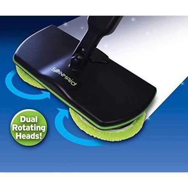 Spin Maid Rechargeable Cordless Powered Floor Cleaner Scrubber Polisher Mop Household Appliances - DailySale
