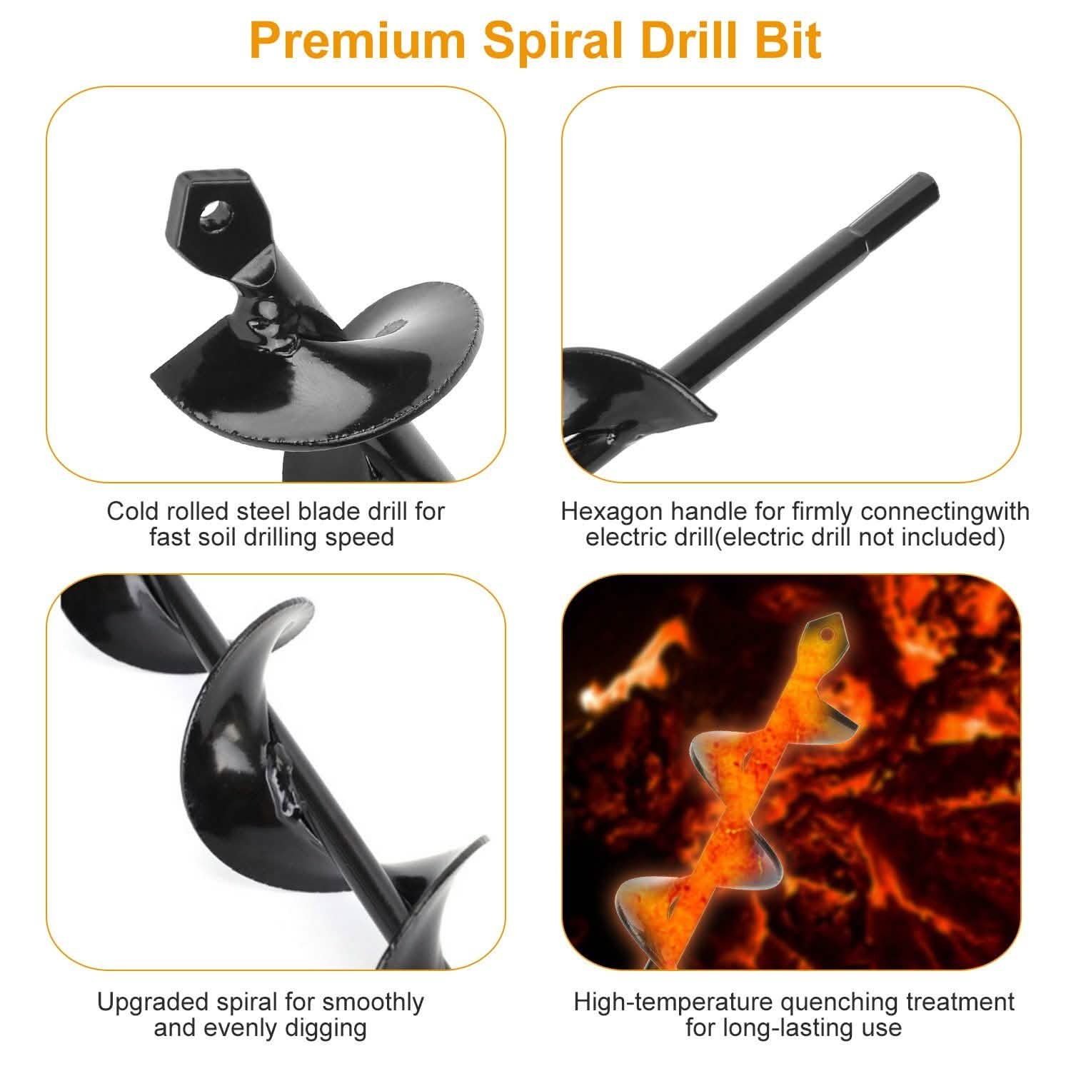 Spiral Drill Bit Gardening Auger Garden & Patio - DailySale