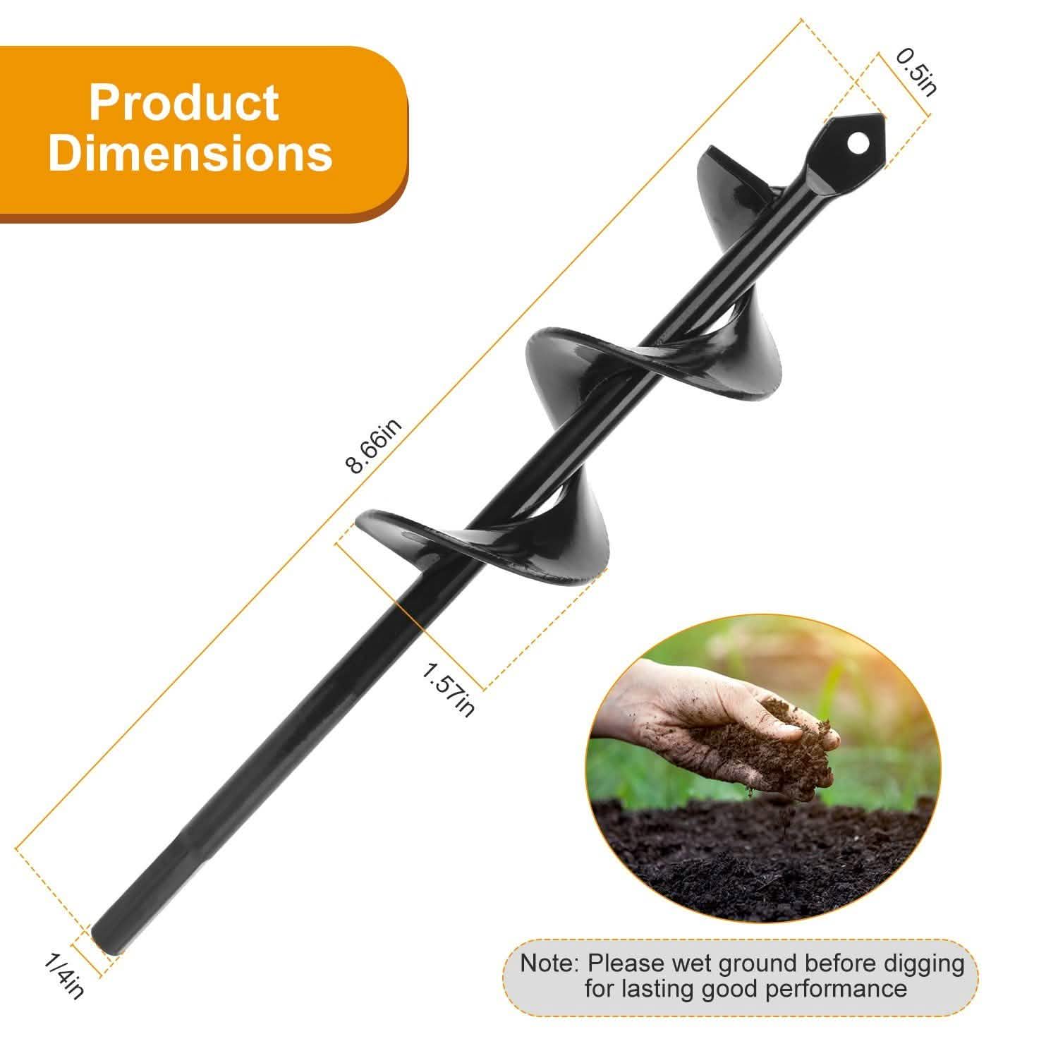 Spiral Drill Bit Gardening Auger Garden & Patio - DailySale