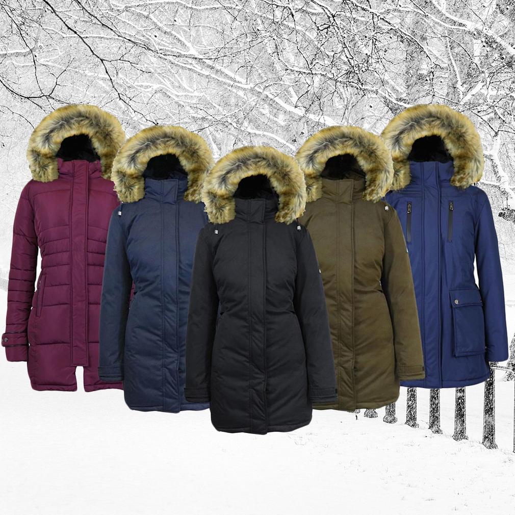 Spire By Galaxy Heavyweight Women's Parka with Hood Women's Apparel - DailySale