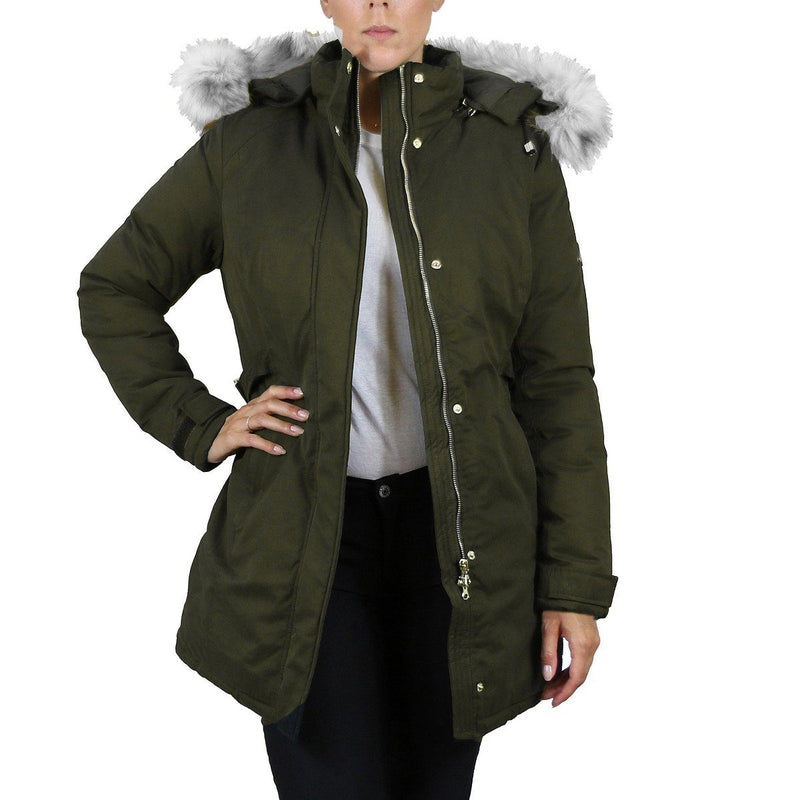Spire By Galaxy Heavyweight Women's Parka with Hood Women's Apparel S Olive Classic - DailySale