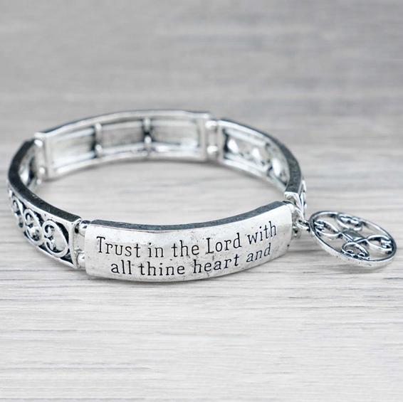 Spiritual Engraved Bracelet- "Trust in the Lord.." Bracelets - DailySale