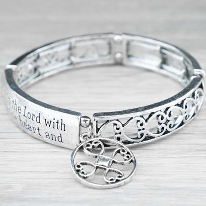 Spiritual Engraved Bracelet- "Trust in the Lord.." Bracelets - DailySale