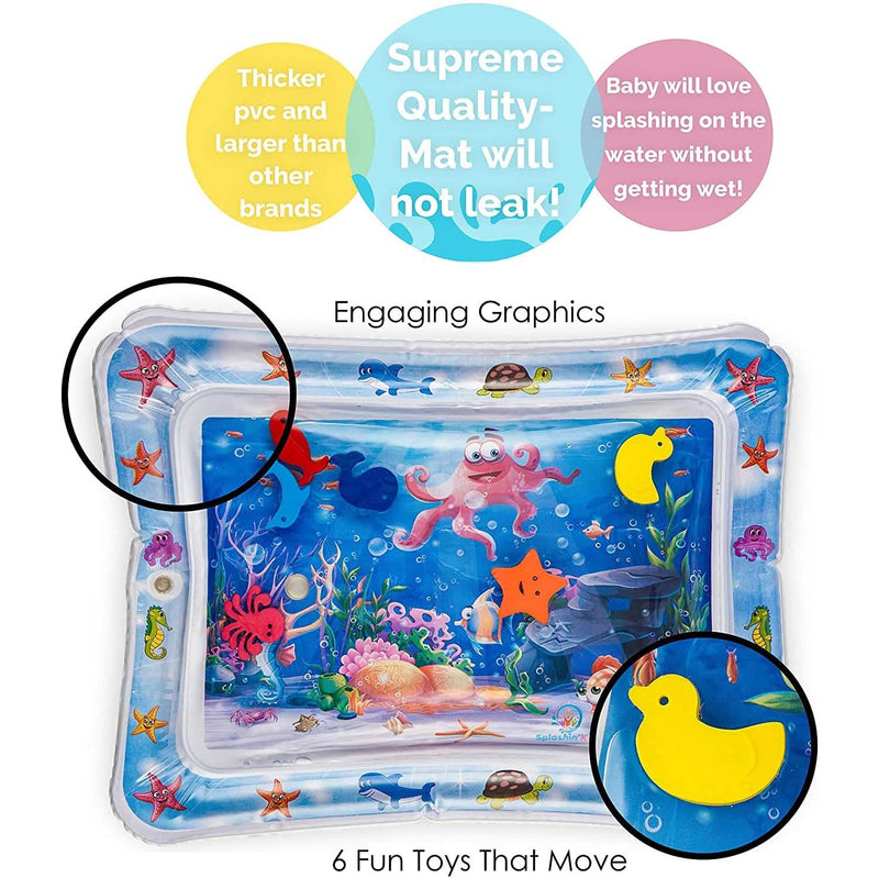 Splashin' Kids Inflatable Tummy Time Premium Water Mat Infants and Toddlers Toys & Games - DailySale