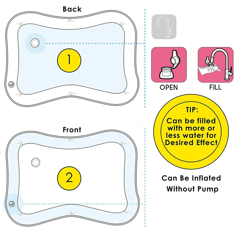 Splashin' Kids Inflatable Tummy Time Premium Water Mat Infants and Toddlers Toys & Games - DailySale