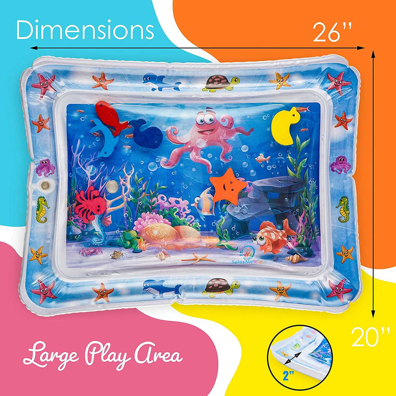 Splashin' Kids Inflatable Tummy Time Premium Water Mat Infants and Toddlers Toys & Games - DailySale