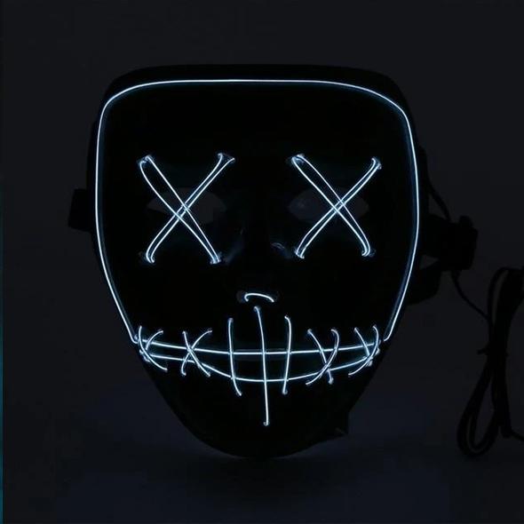 Spooky LED Mask Everything Else White - DailySale