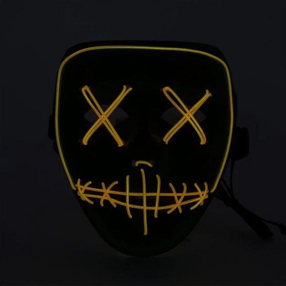 Spooky LED Mask Everything Else Yellow - DailySale