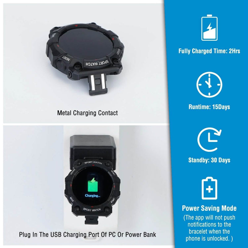 Sport Bracelet with Heart Rate Blood Pressure Sleep Monitor Smart Watches - DailySale