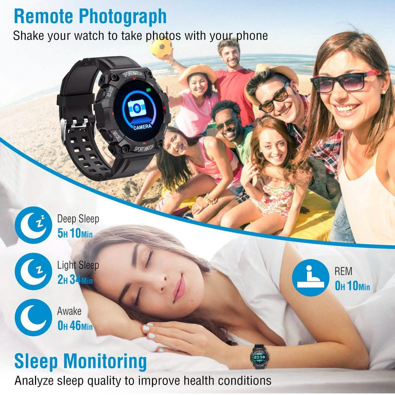 Sport Bracelet with Heart Rate Blood Pressure Sleep Monitor Smart Watches - DailySale
