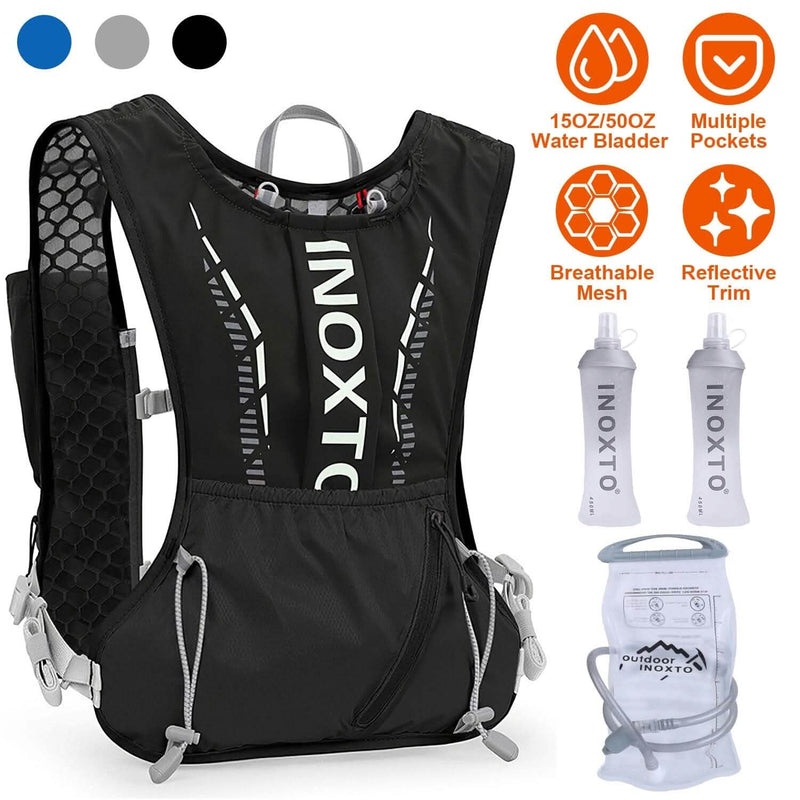Sport Hydration Vest Running Backpack with 15oz, 50oz Water Bladder Sports & Outdoors - DailySale