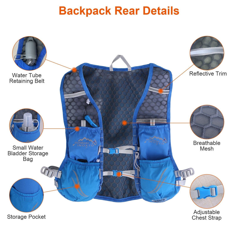 Sport Hydration Vest Running Backpack with 15oz, 50oz Water Bladder Sports & Outdoors - DailySale