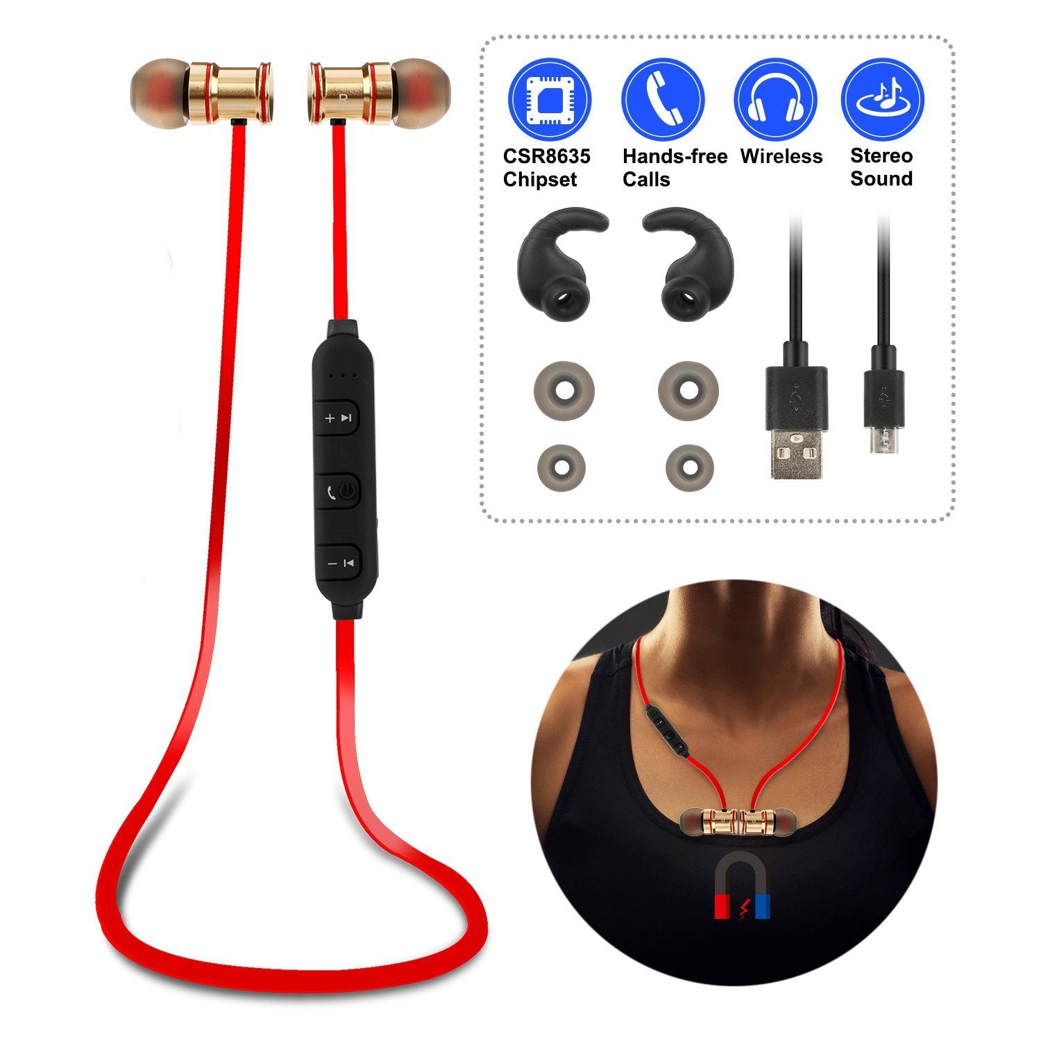 Sports Headset Wireless V4.1 In-Ear Headphones Headphones & Audio - DailySale