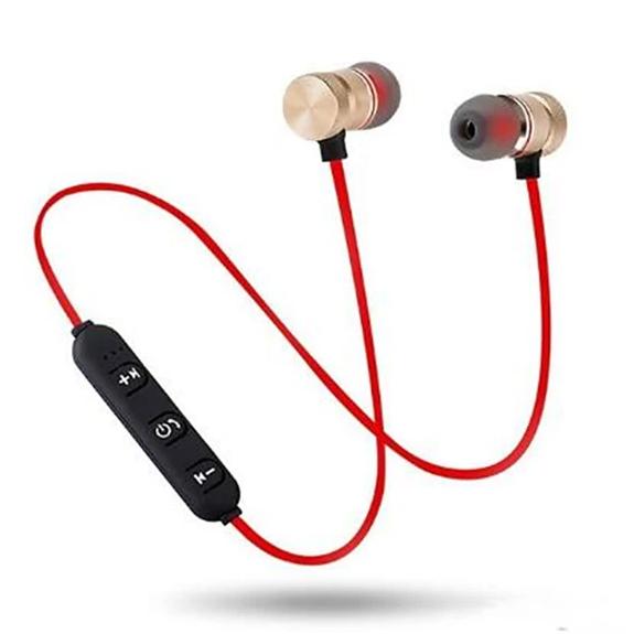 Sports Neckband Magnetic Wireless Bluetooth Earphones Headphones & Audio Red - DailySale