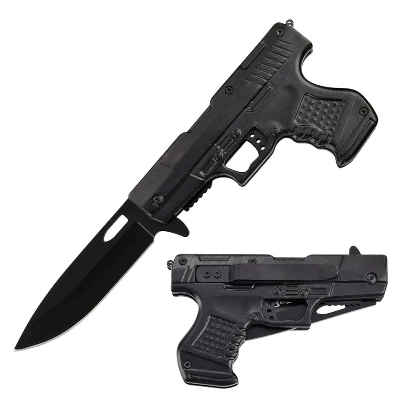 Spring Assisted Gun Knife Tactical - DailySale