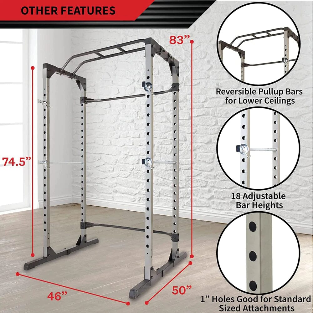 Squat Rack Strength Training Power Cage Fitness - DailySale