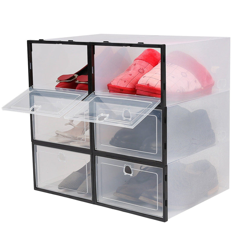 Stackable Shoe Storage Bin Transparent Dustproof