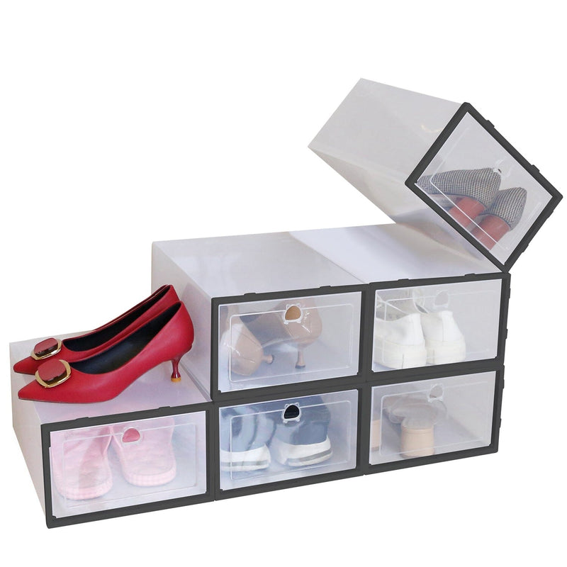 Stackable Shoe Storage Bin Transparent Dustproof