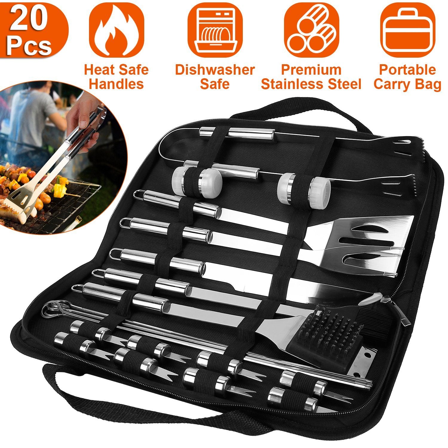 Stainless Steel BBQ Grill Tool Kit Kitchen & Dining - DailySale