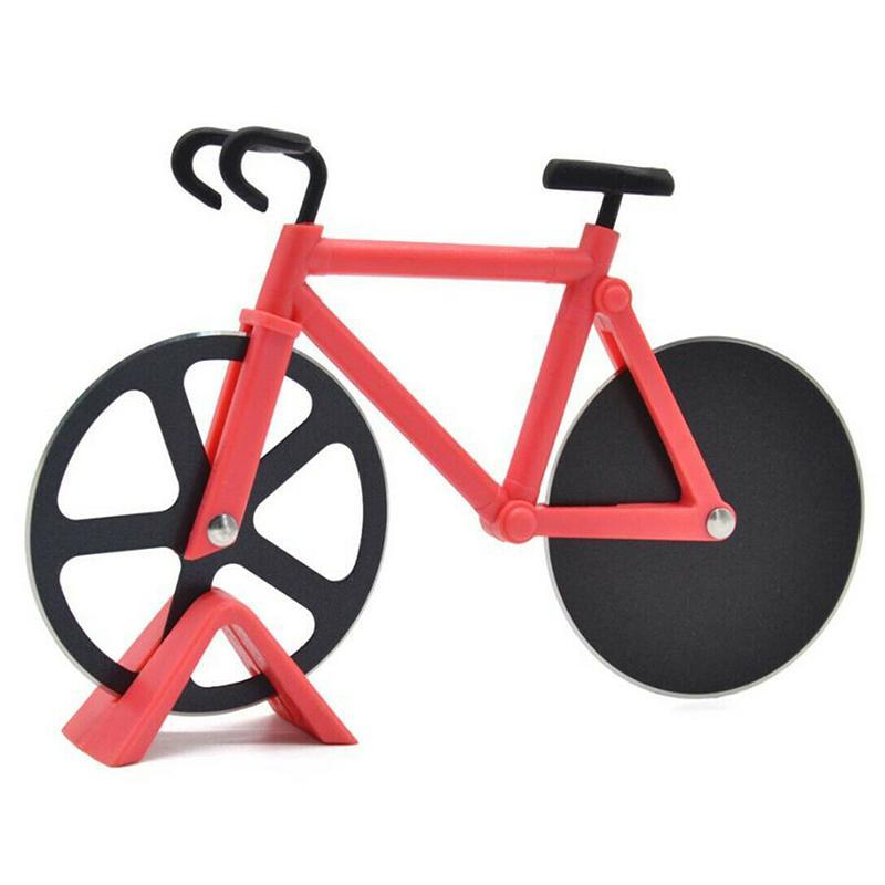 Stainless Steel Bicycle Pizza Cutter Kitchen & Dining Red - DailySale