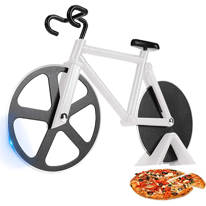 Stainless Steel Bicycle Pizza Cutter Kitchen Tools & Gadgets White - DailySale