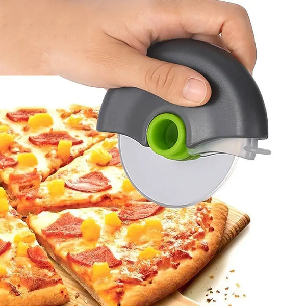 Stainless Steel Round Wheel Cutter with Lid Kitchen Tools & Gadgets - DailySale